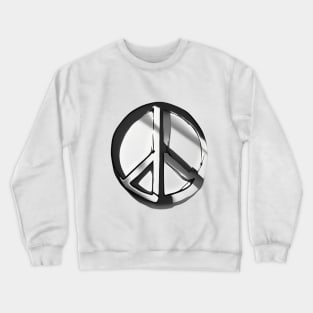 Peace Sign Silver Shadow Silhouette Anime Style Collection No. 269 Crewneck Sweatshirt